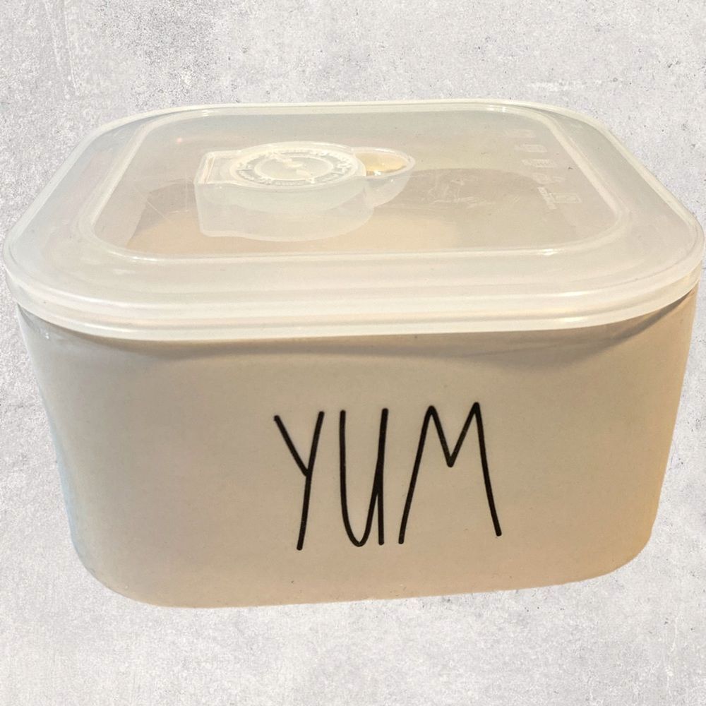 Rae Dunn Food Storage Bowl with Plastic Lid